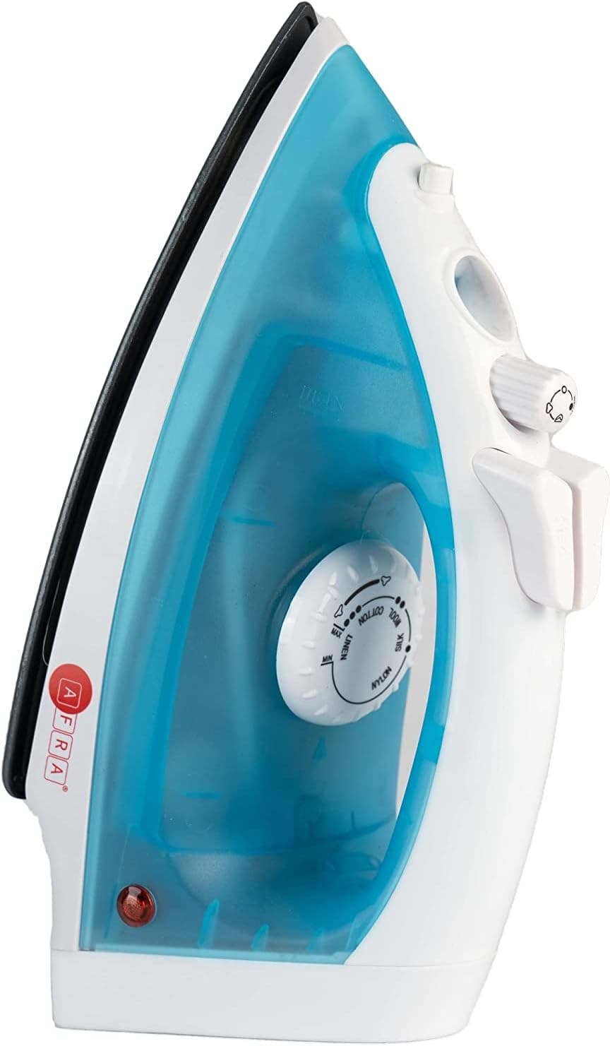 AFRA Cordless Steam Iron, 1600 W, Ceramic Coat Soleplate, Quick Reheat, Water Level Indicator, Overheat Protection, White/Blue, AF-1600IRBL, with 2 years Warranty