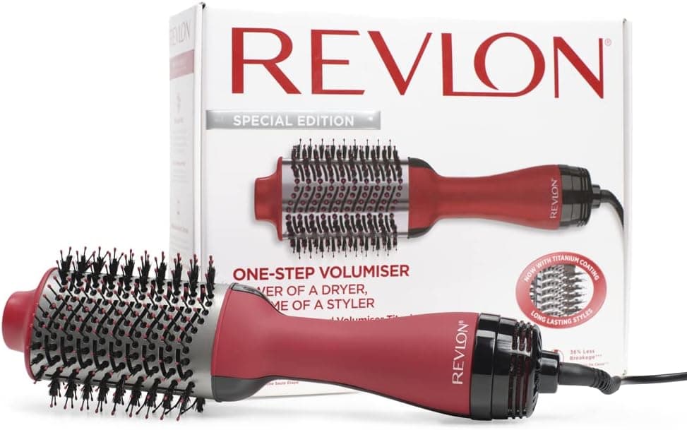 Revlon RVDR5279ARB One Step Hair Dryer & Volumizer, 2 heat setting plus cool setting - Titanium Coating